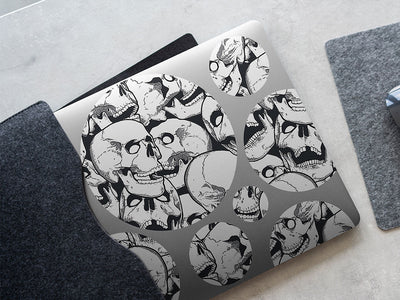 missing tooth skull and bones DIY Laptop Stickers