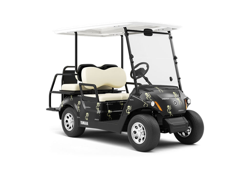 Mister Pixelbones Halloween Wrapped Golf Cart