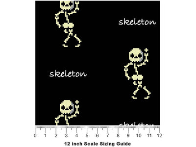 Mister Pixelbones Halloween Vinyl Film Pattern Size 12 inch Scale~Rwraps Mister Pixelbones Halloween Sizing Chart~2
