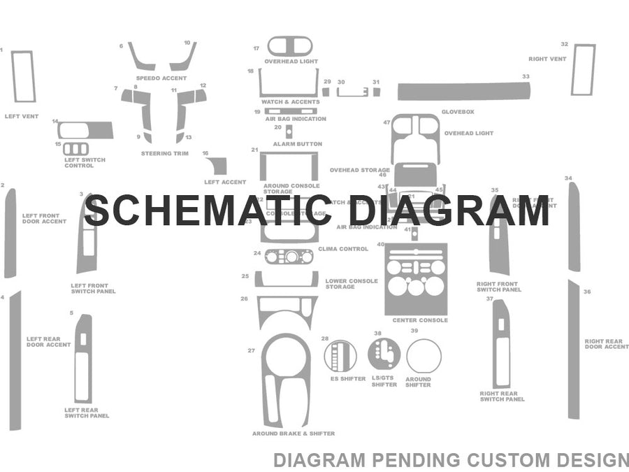 mitsubishi custom Dash Kit Diagram