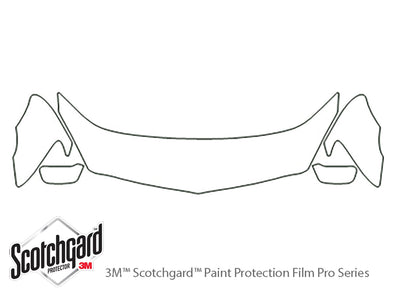 diamante 3M Clear Bra Hood Precut PPF Diagram