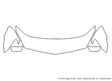 diamante 3M Clear Bra Hood Precut PPF Diagram