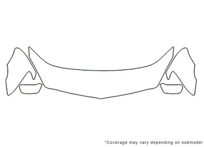 diamante 3M Clear Bra Hood Precut PPF Diagram