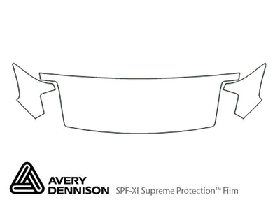 eclipse Avery Dennison Clear Bra Hood Precut PPF Diagram