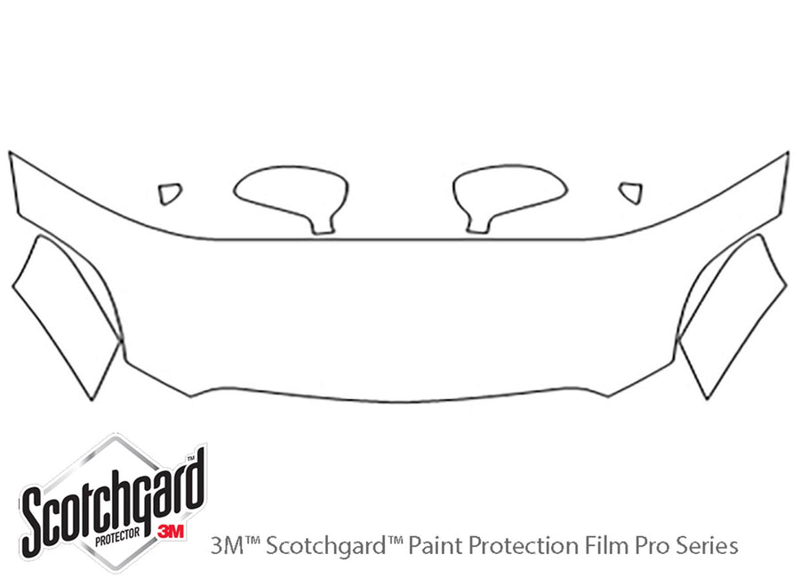 eclipse 3M Clear Bra Hood Precut PPF Diagram