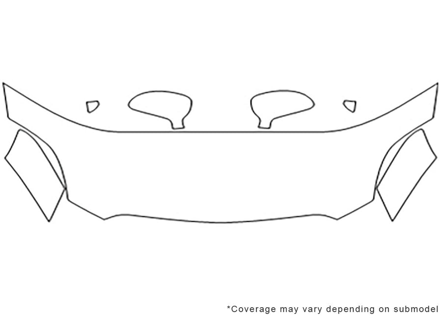 eclipse 3M Clear Bra Hood Precut PPF Diagram