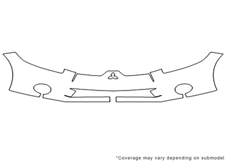 eclipse 3M Clear Bra Bumper Precut PPF Diagram