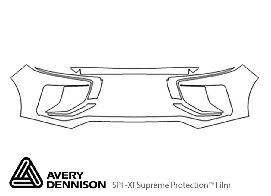 eclipse cross Avery Dennison Clear Bra Bumper Precut PPF Diagram