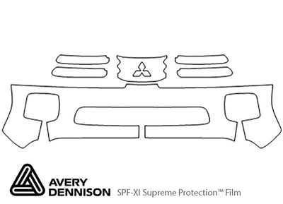 endeavor Avery Dennison Clear Bra Bumper Precut PPF Diagram