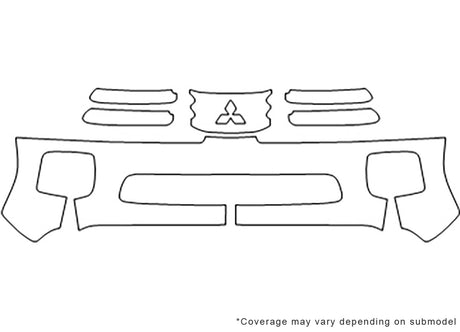 endeavor Avery Dennison Clear Bra Bumper Precut PPF Diagram