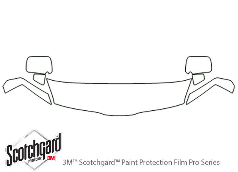 endeavor 3M Clear Bra Hood Precut PPF Diagram