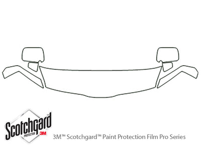 endeavor 3M Clear Bra Hood Precut PPF Diagram
