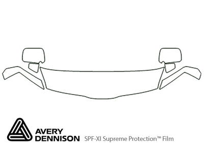 endeavor Avery Dennison Clear Bra Hood Precut PPF Diagram