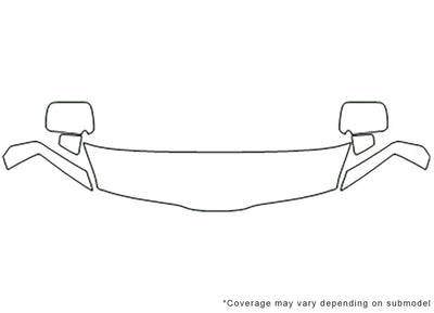 endeavor 3M Clear Bra Hood Precut PPF Diagram