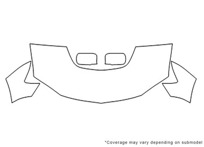 evolution Avery Dennison Clear Bra Hood Precut PPF Diagram