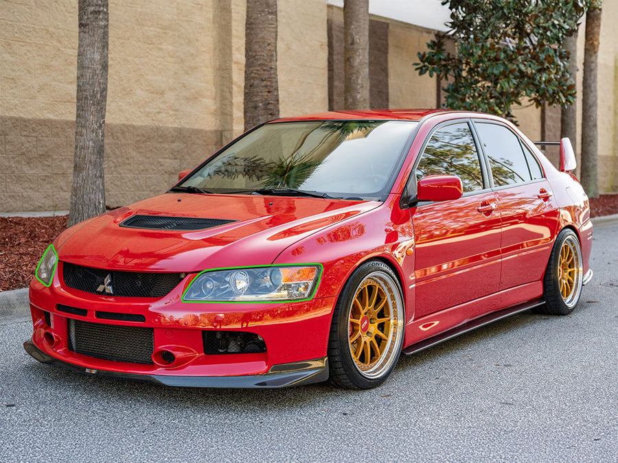 mitsubishi evolution 2006-2006 Headlight Protection Installation Location