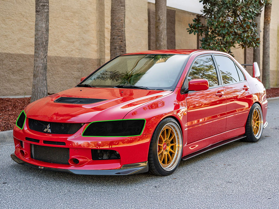 mitsubishi evolution 2006-2006 Headlight Tint Location