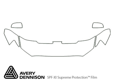 evolution Avery Dennison Clear Bra Hood Precut PPF Diagram