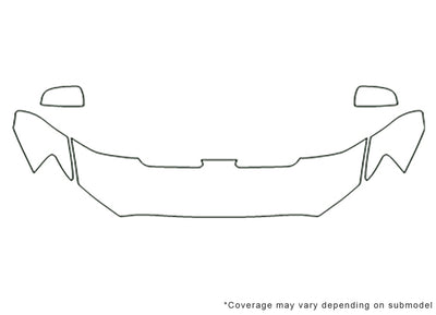 evolution Avery Dennison Clear Bra Hood Precut PPF Diagram