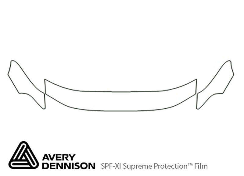 galant Avery Dennison Clear Bra Hood Precut PPF Diagram