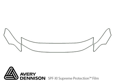 galant Avery Dennison Clear Bra Hood Precut PPF Diagram