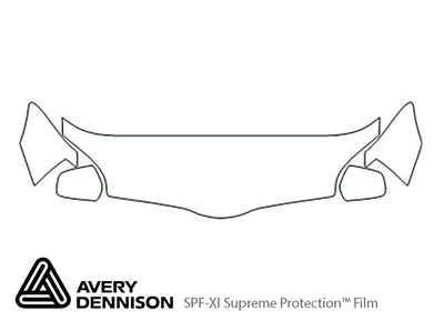 galant Avery Dennison Clear Bra Hood Precut PPF Diagram