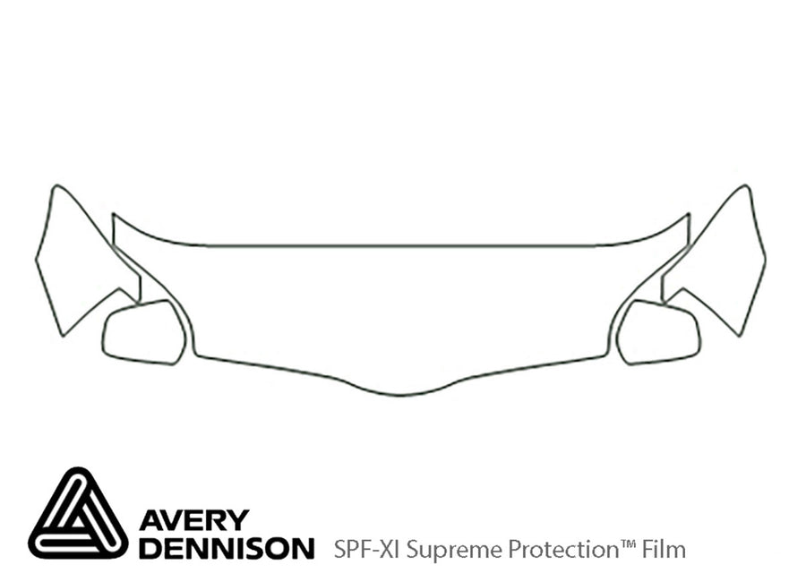 galant Avery Dennison Clear Bra Hood Precut PPF Diagram