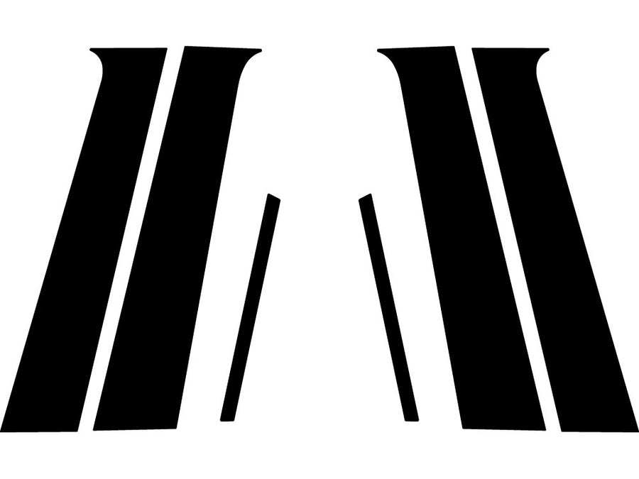 mitsubishi galant 2004-2012 Carbon Fiber Pillar Trim Diagram