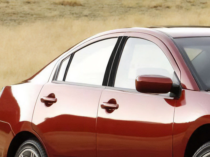 mitsubishi galant 2004-2012 Brushed Aluminum Black Pillar Cover Diagram