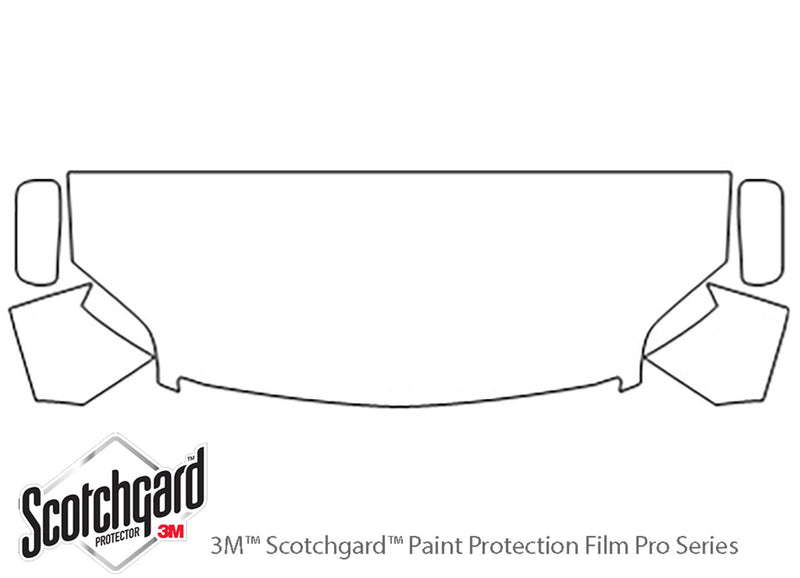 galant 3M Clear Bra Hood Precut PPF Diagram