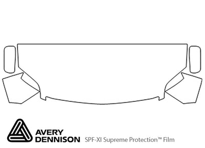 galant Avery Dennison Clear Bra Hood Precut PPF Diagram