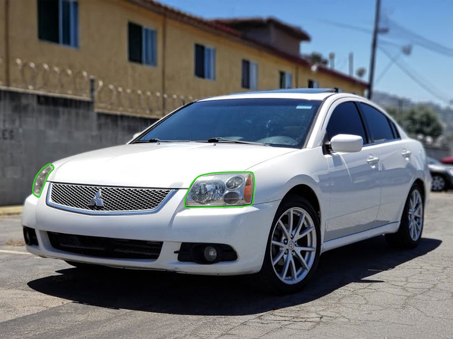 mitsubishi galant 2009-2012 Headlight Protection Installation Location