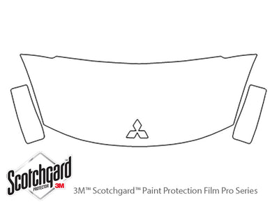 i-miev 3M Clear Bra Hood Precut PPF Diagram