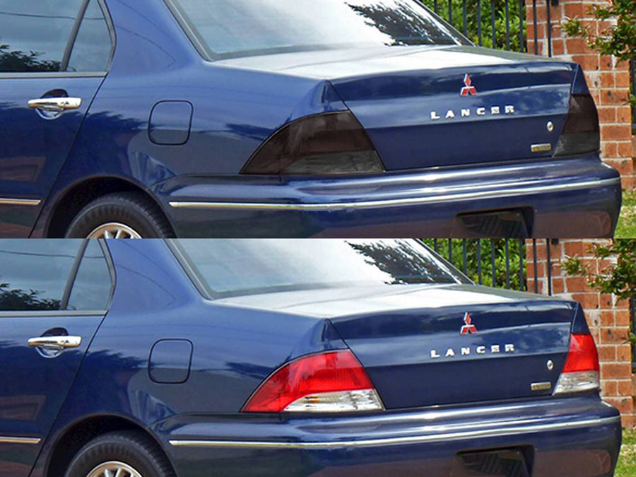 lancer Before and After Smoked Taillights