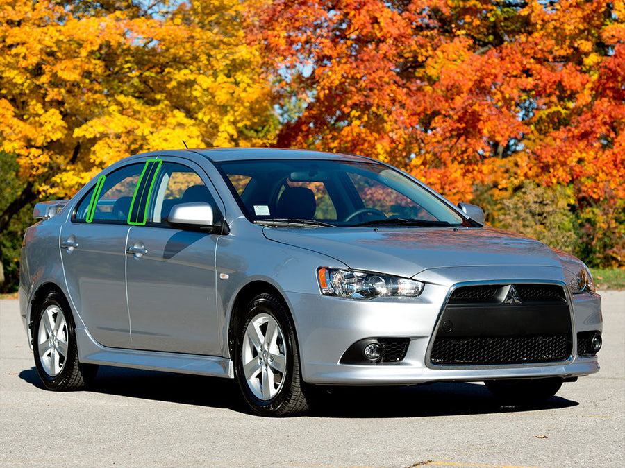mitsubishi lancer 2002-2007 (sedan) Pillar Post Trim Installation Location