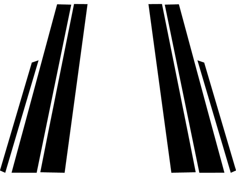 mitsubishi lancer 2002-2007 (sedan) Carbon Fiber Pillar Trim Diagram