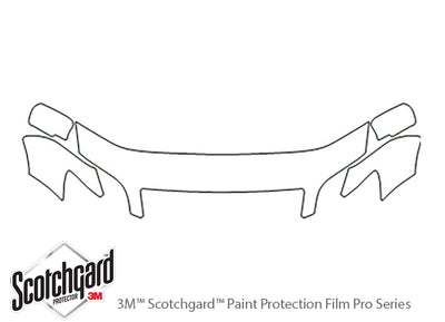 lancer 3M Clear Bra Hood Precut PPF Diagram