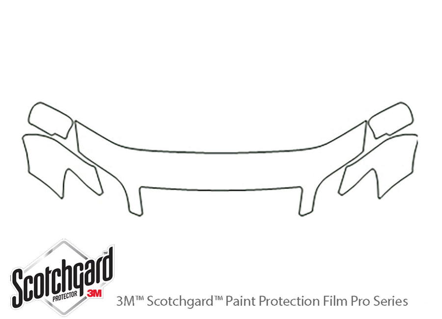 lancer 3M Clear Bra Hood Precut PPF Diagram