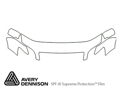 lancer Avery Dennison Clear Bra Hood Precut PPF Diagram