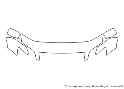 lancer 3M Clear Bra Hood Precut PPF Diagram