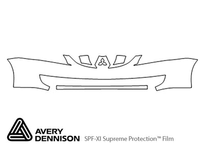 lancer Avery Dennison Clear Bra Bumper Precut PPF Diagram