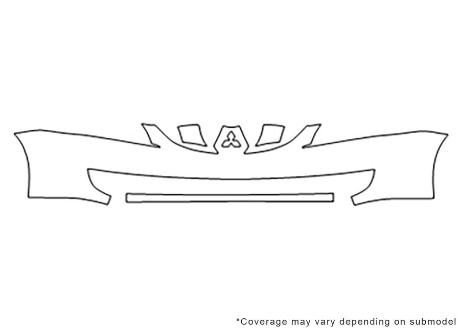 lancer Avery Dennison Clear Bra Bumper Precut PPF Diagram