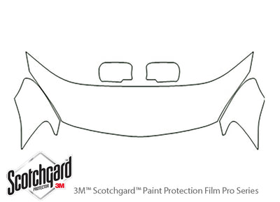 lancer 3M Clear Bra Hood Precut PPF Diagram