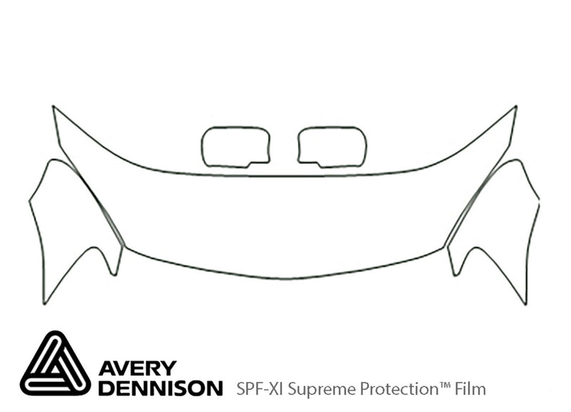 lancer Avery Dennison Clear Bra Hood Precut PPF Diagram