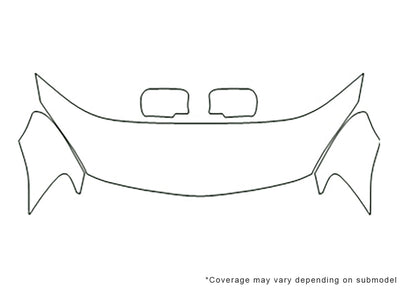 lancer Avery Dennison Clear Bra Hood Precut PPF Diagram