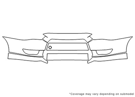 lancer Avery Dennison Clear Bra Bumper Precut PPF Diagram