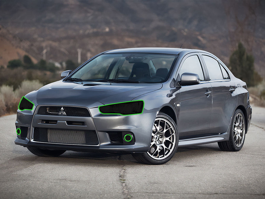 mitsubishi lancer 2008-2015 Headlight Tint Location