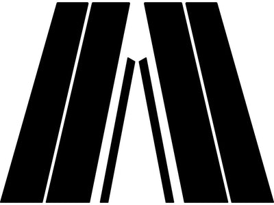 mitsubishi evolution 2008-2015 Matte Black Pillar Trim Diagram