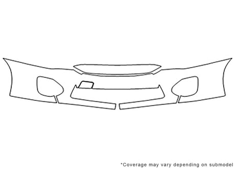 lancer 3M Clear Bra Bumper Precut PPF Diagram