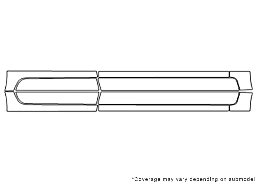 mirage Avery Dennison Clear Bra Door Cup Precut PPF Diagram